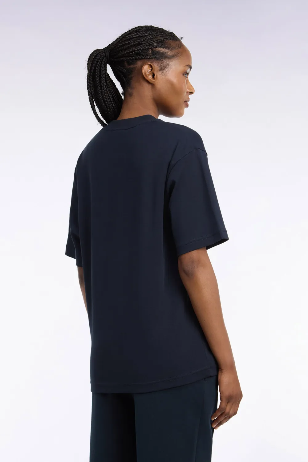Eden Park t-shirt col rond marine coupe loose unisexe