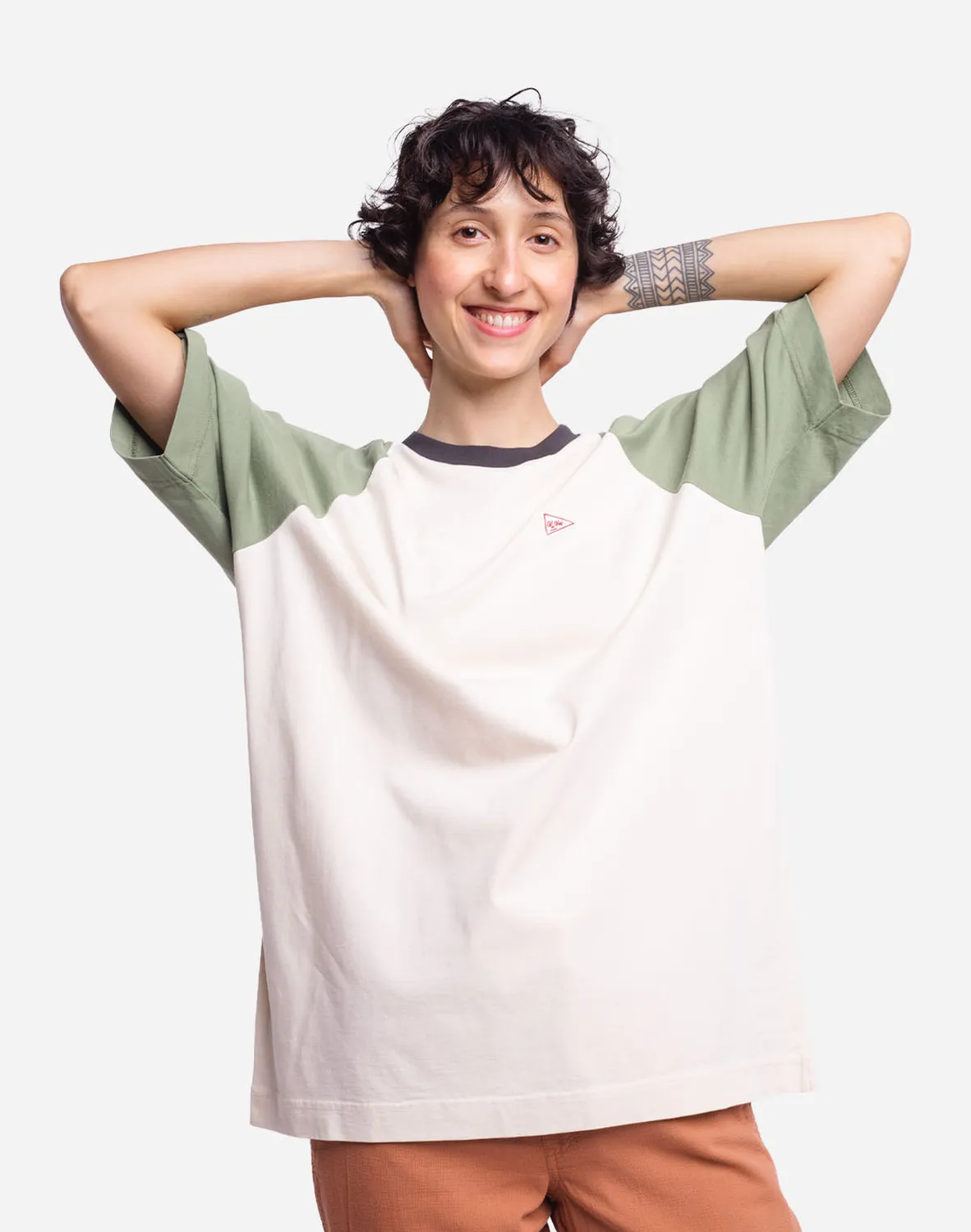 OLOW Harper t-shirt oversize sauge coton bio