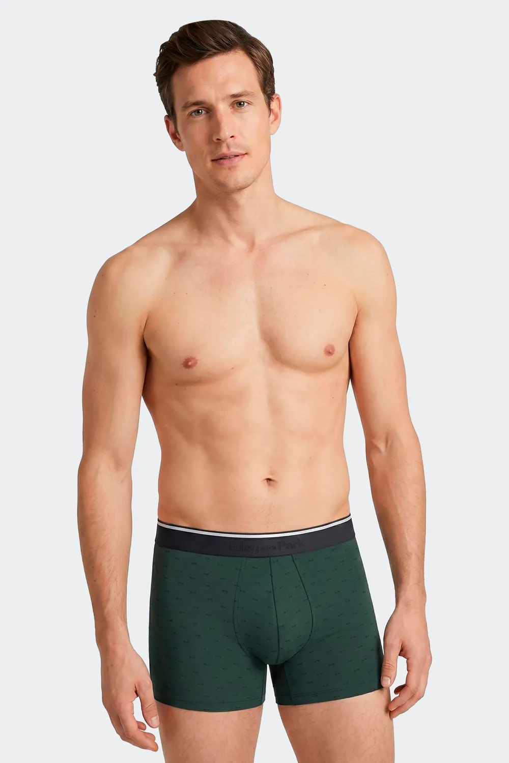 Eden Park H26SVEPK0004 boxers coton vert lot 2 stretch