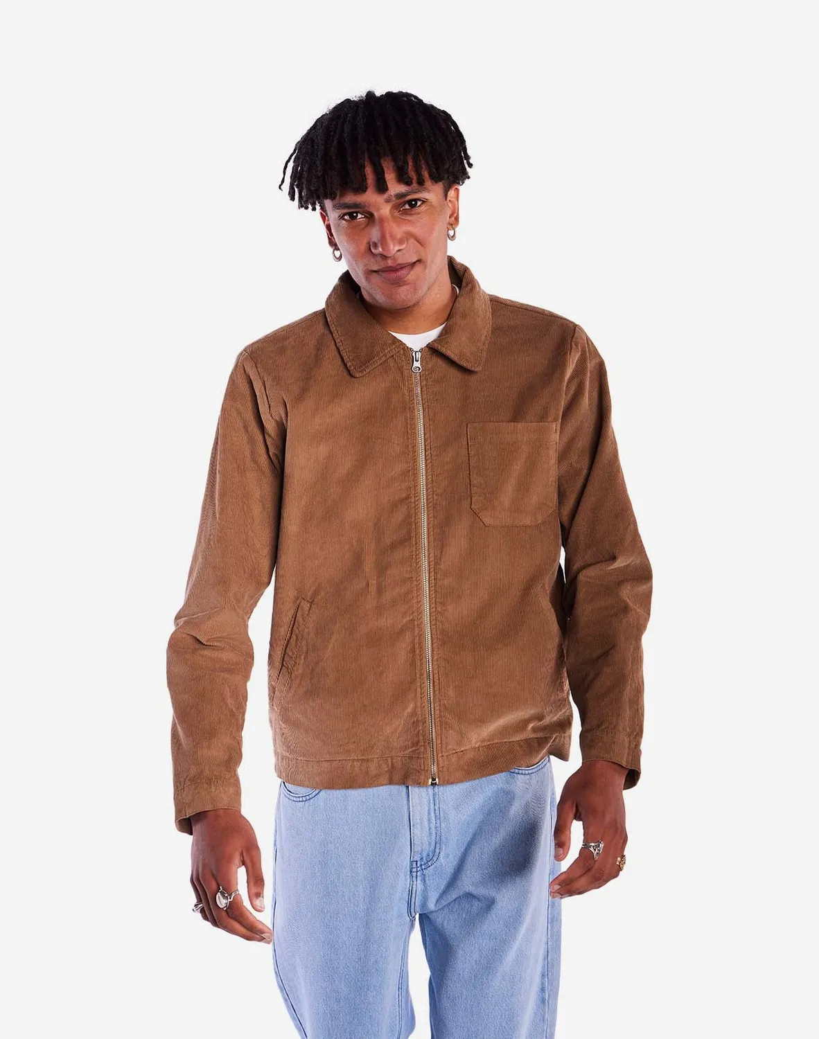 Olow Austol veste taupe velours coton