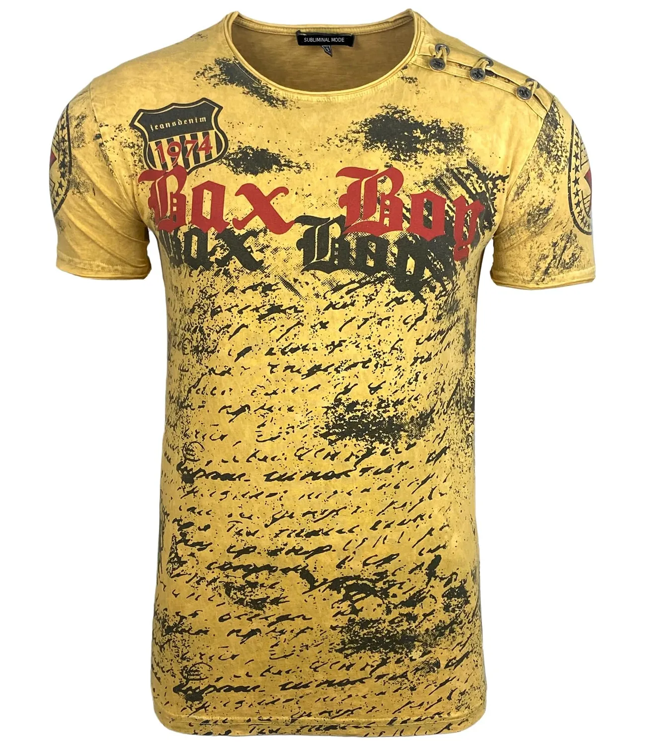 Subliminal Mode BX102 t-shirt coton bleu délavé vintage