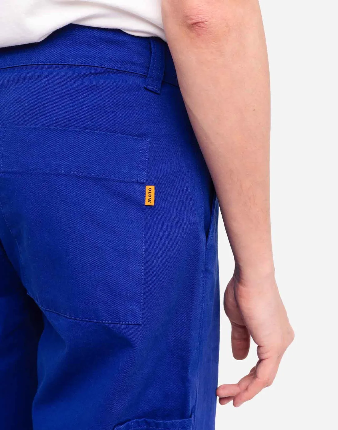 OLOW Chuck pantalon bleu roi serge coton bio