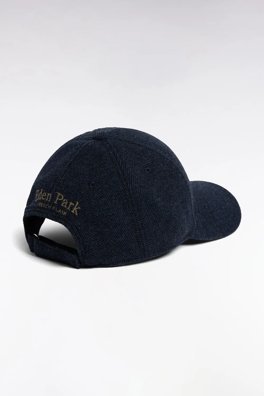 Eden Park casquette grise drap laine chevrons patch