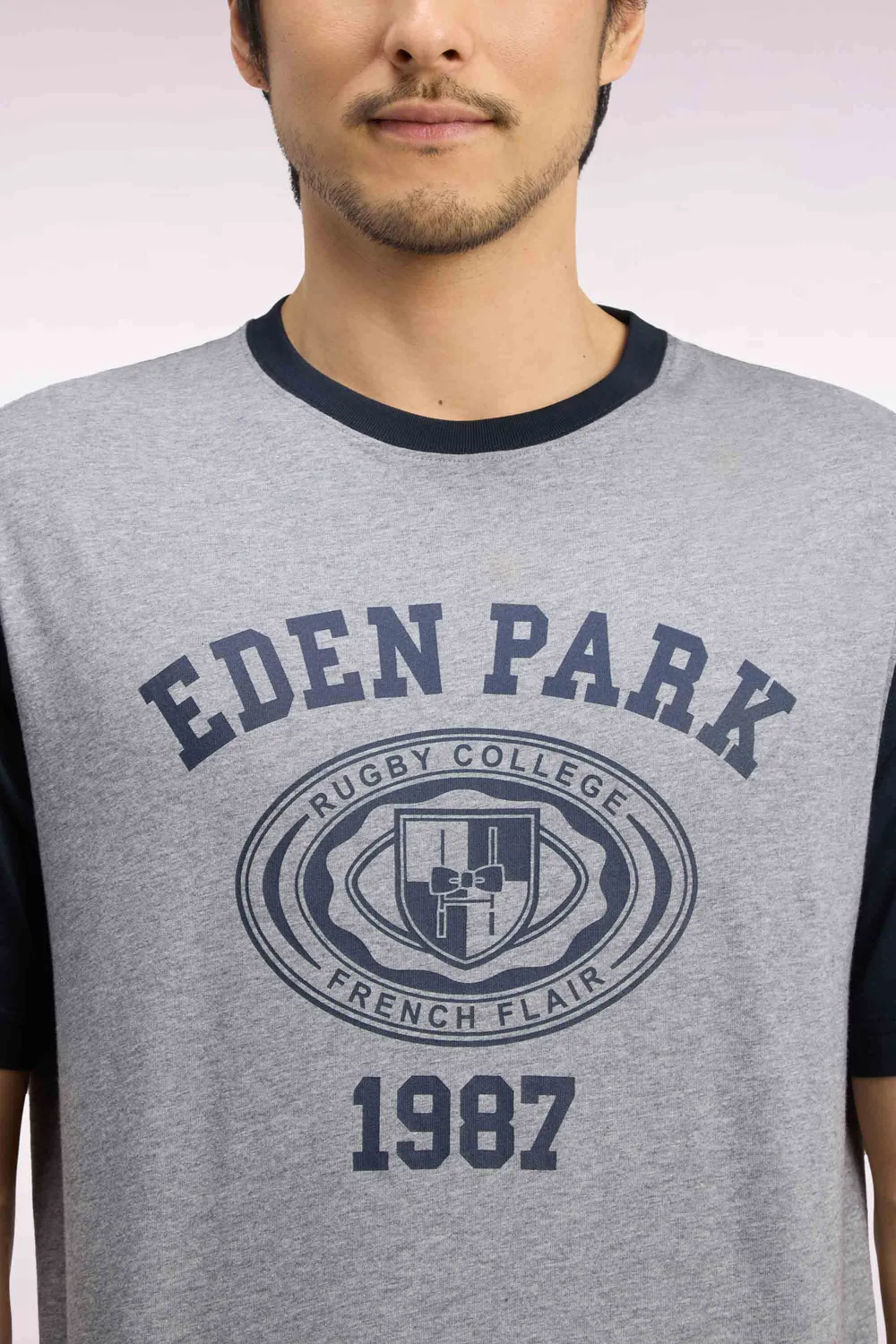 Eden Park College H26MAITC0027 t-shirt gris marine