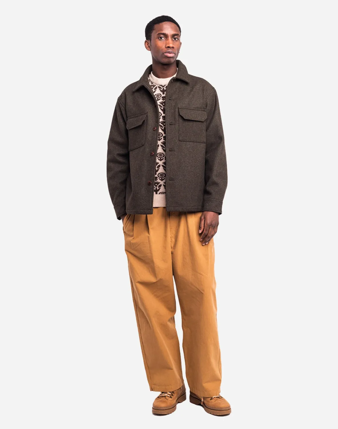 OLOW Percy veste kaki laine chaude