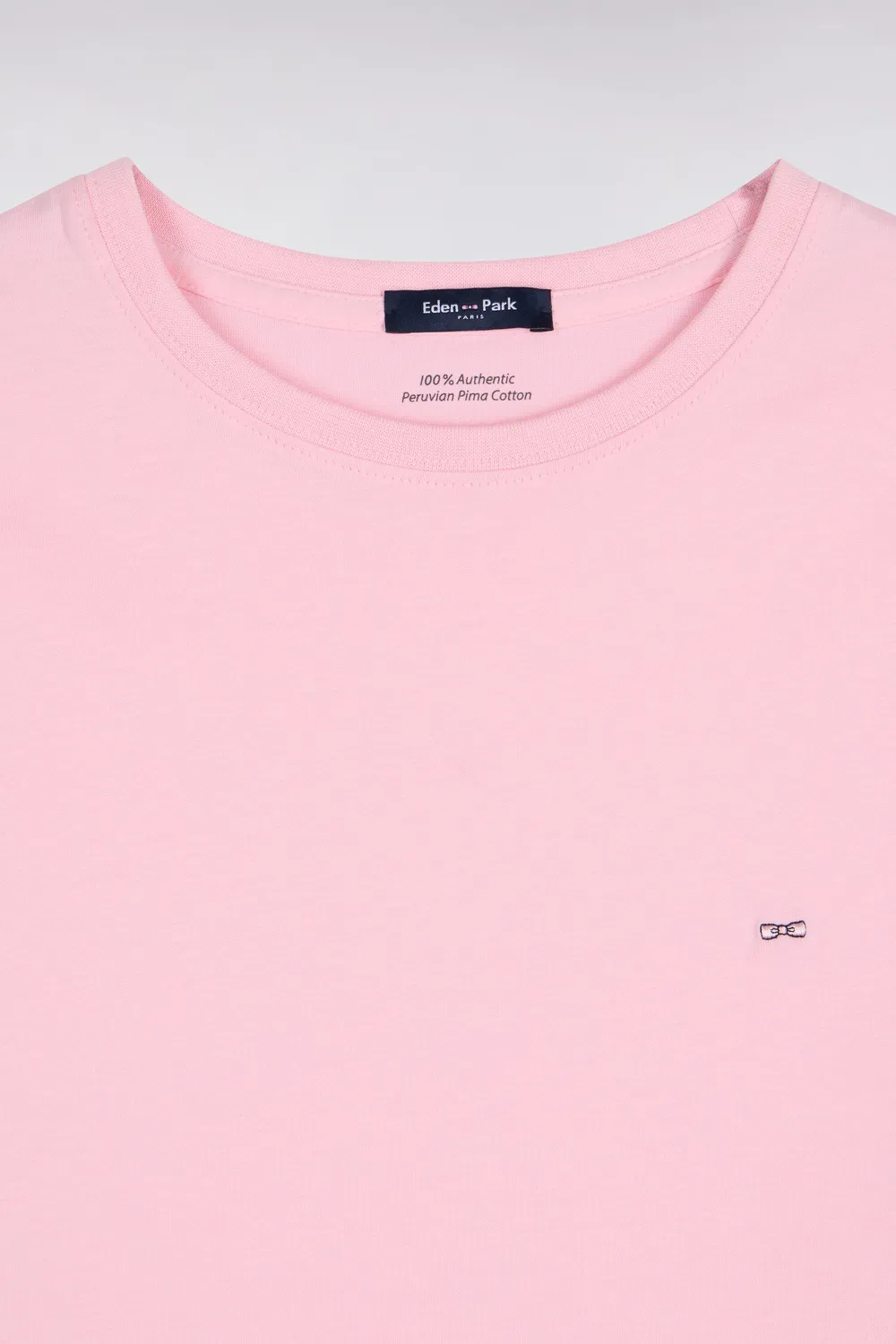Eden Park t-shirt col rond coton rose manches courtes