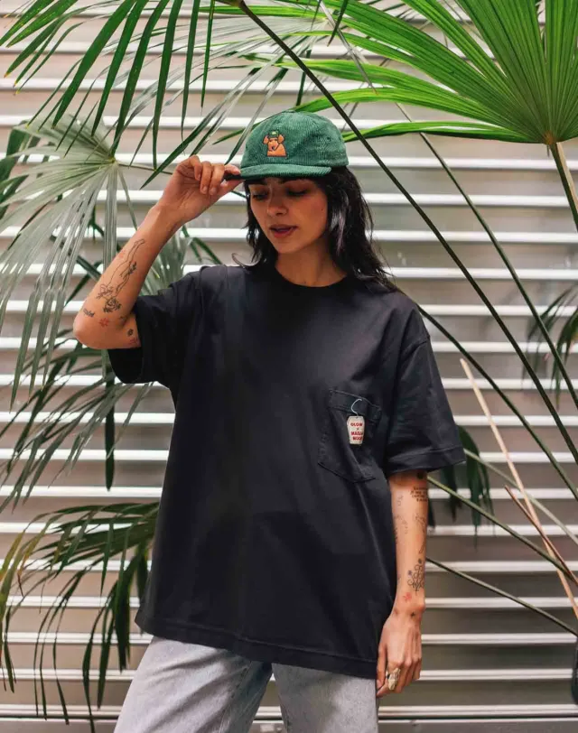 OLOW Tasse fumante t-shirt noir coton loose