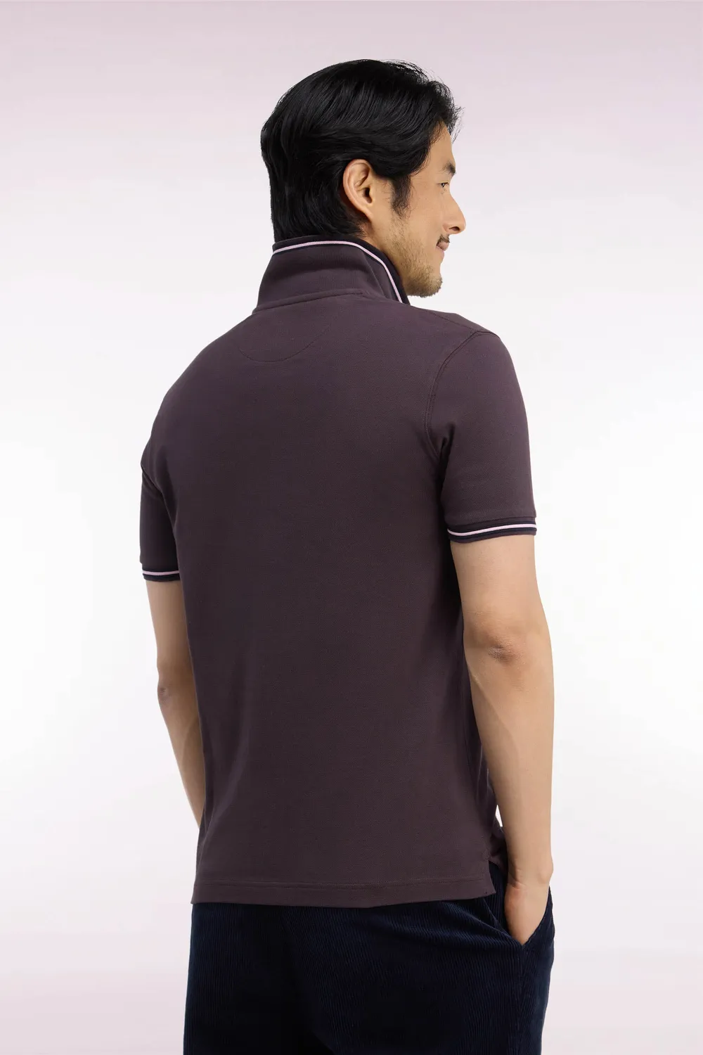 Eden Park Legend Rugby polo marron piqué coton coupe droite