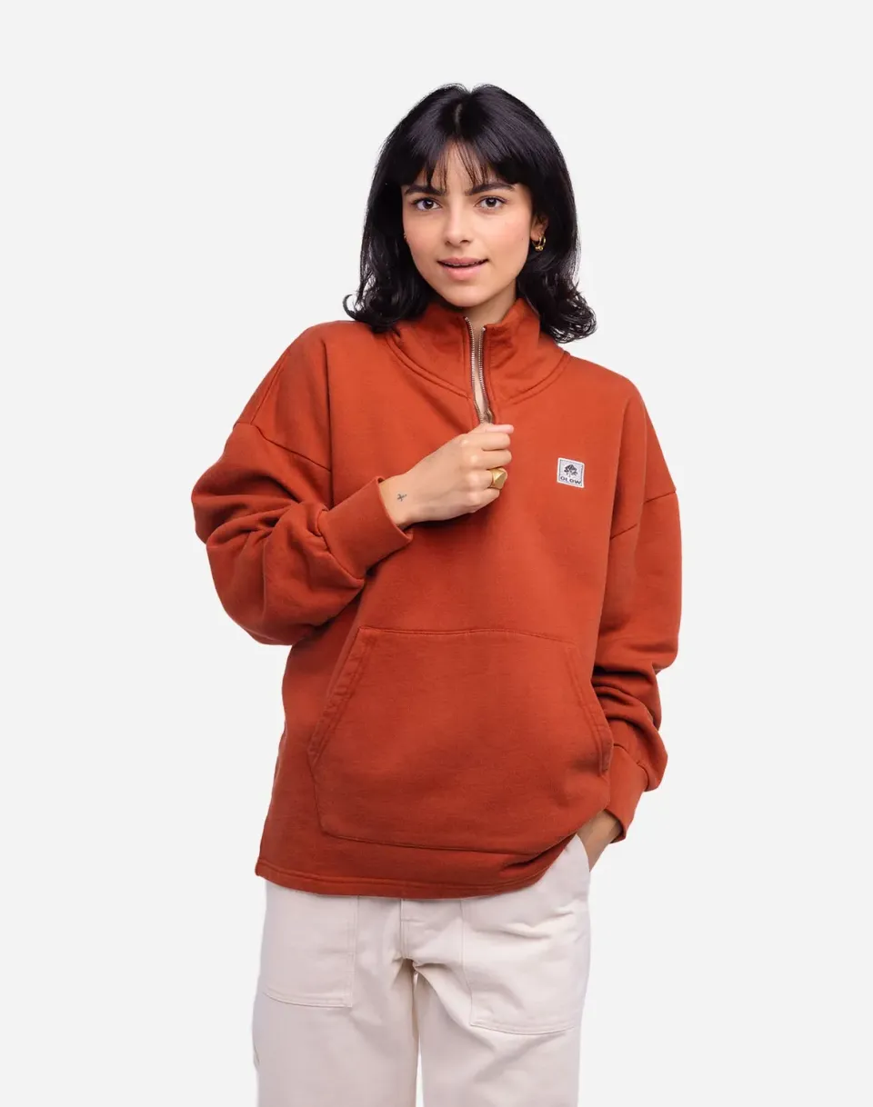 Olow Bernex sweat rouille oversize coton