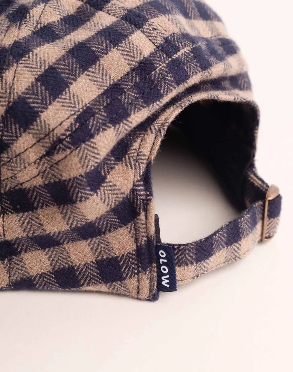 OLOW Wick casquette marron bleu carreaux