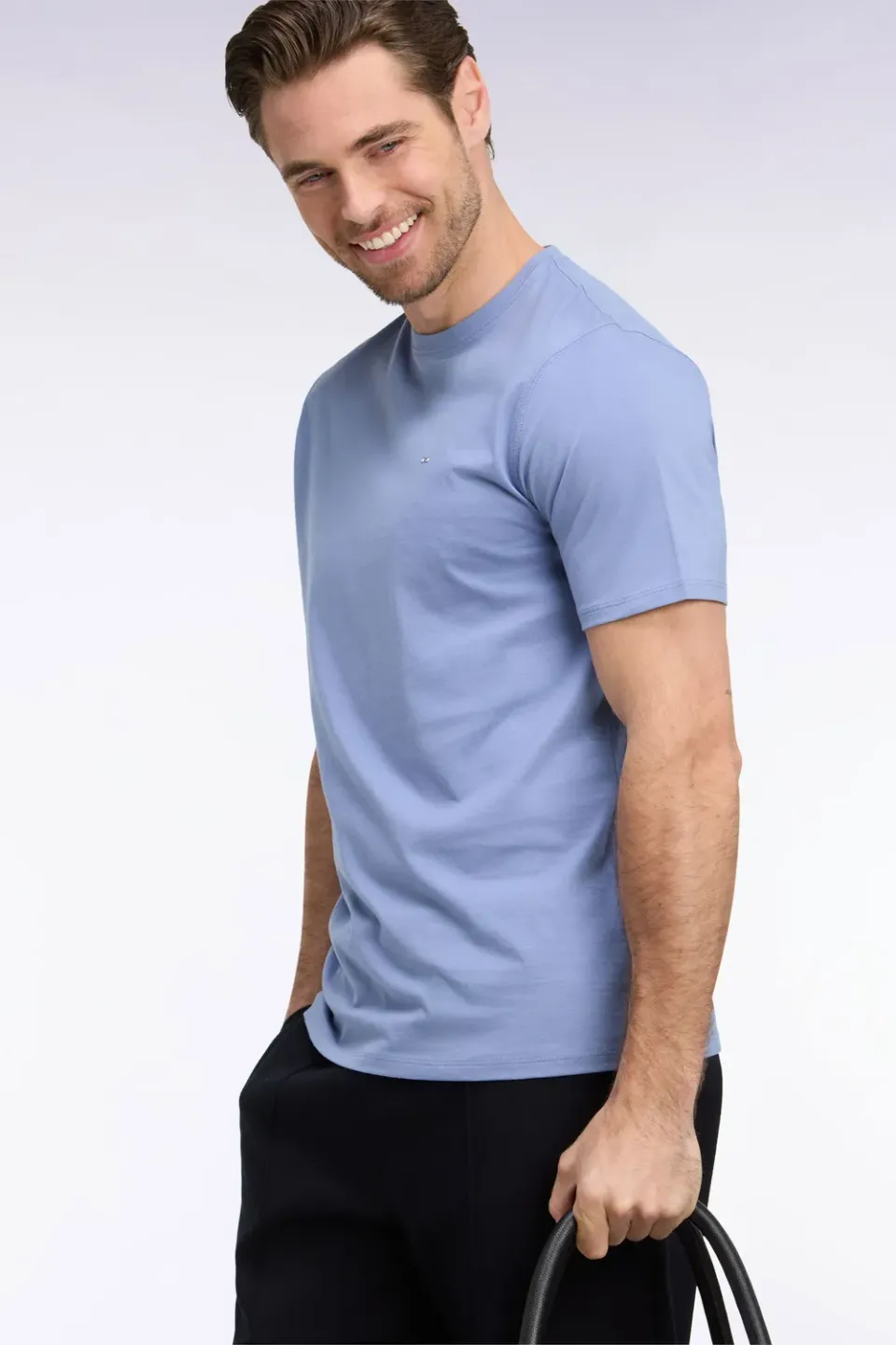 Eden Park H26MAITC0005/BLC8 t-shirt bleu coton col rond