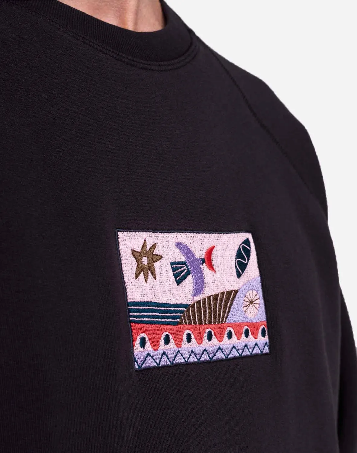 OLOW Seascape sweat noir carbone coton bio