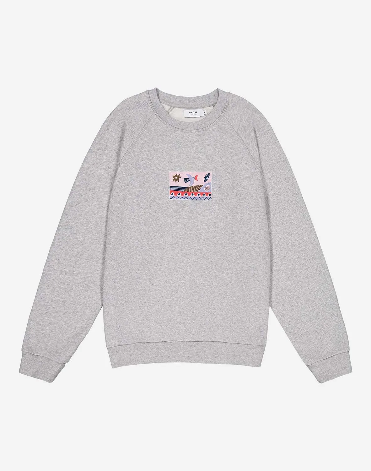 OLOW Seascape sweat gris chiné coton bio