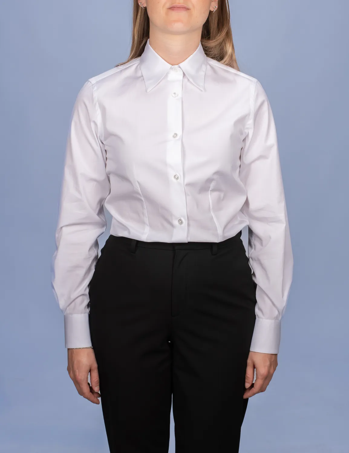 La Chemise Française Popeline Blanche chemisier femme col français