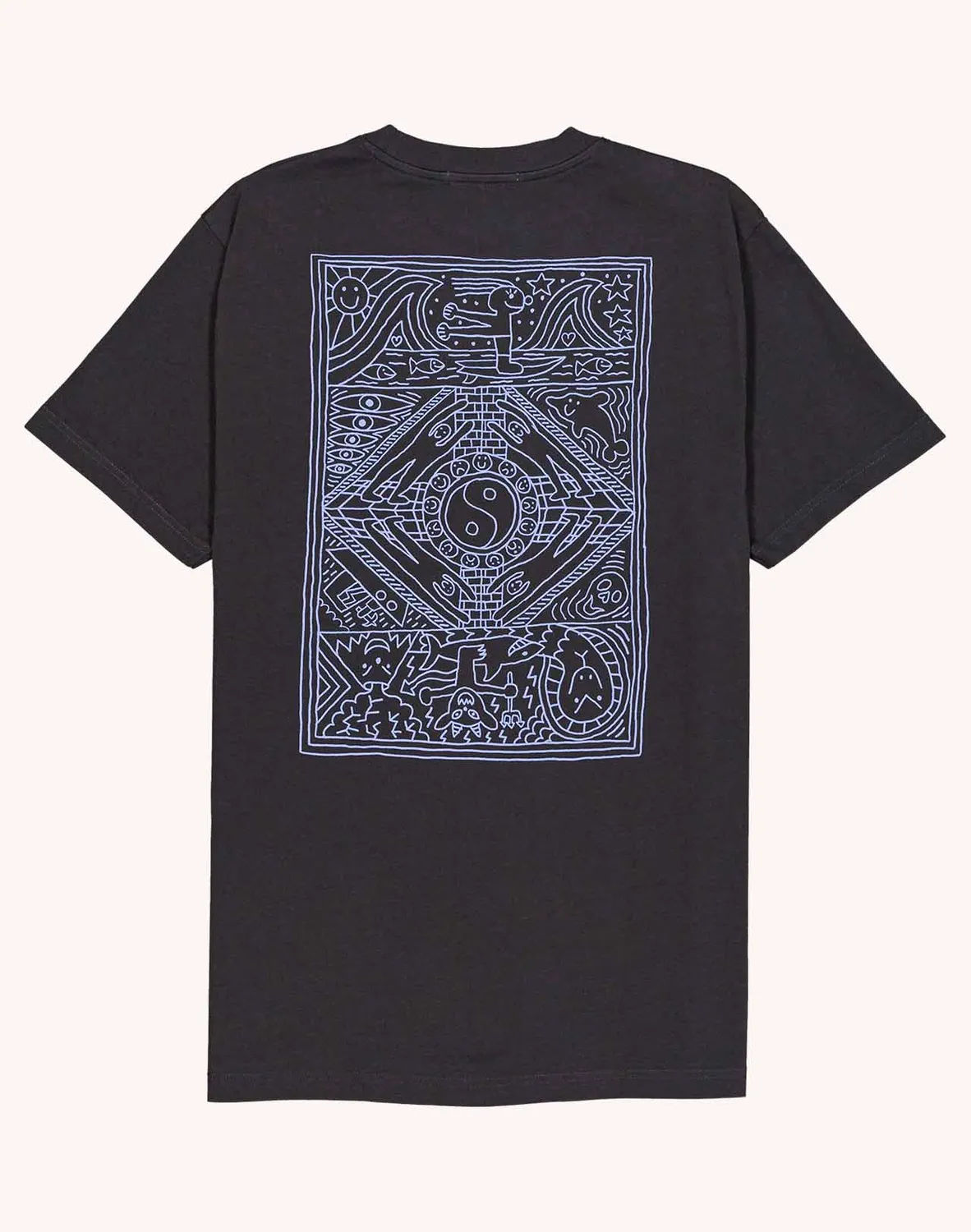 OLOW Taijitu t-shirt noir carbone coton bio