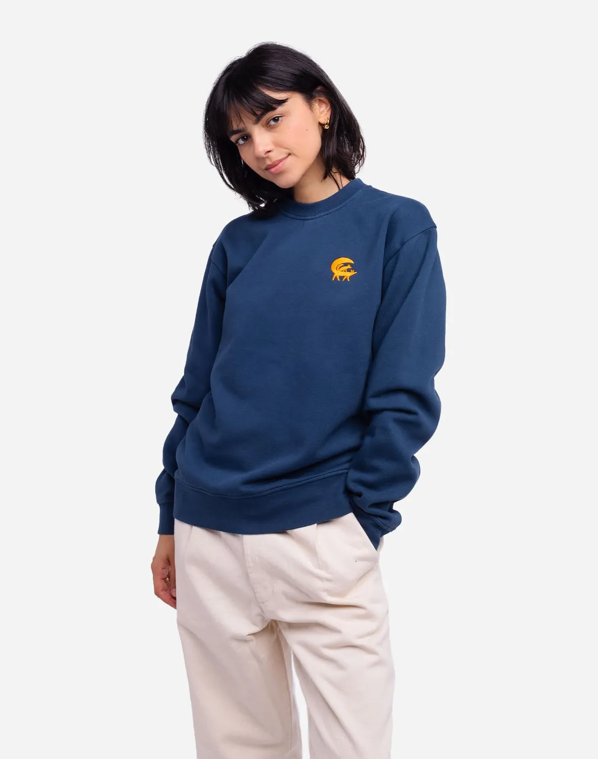 OLOW Father sweat bleu indigo coton doux