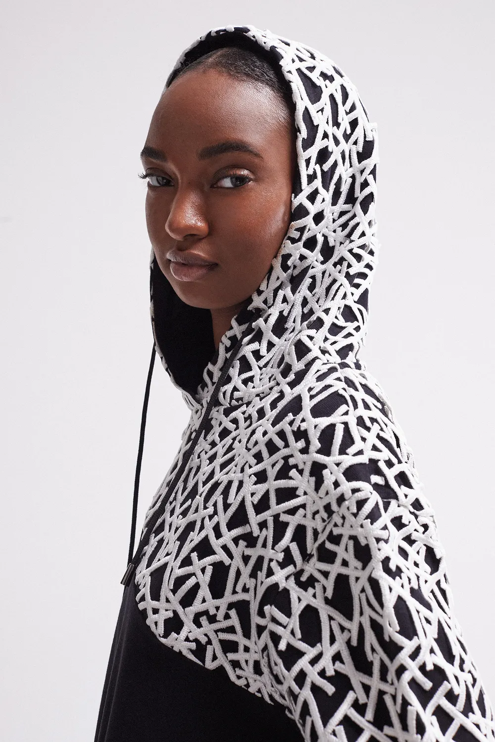 French Deal Freestyle hoodie coton guipure