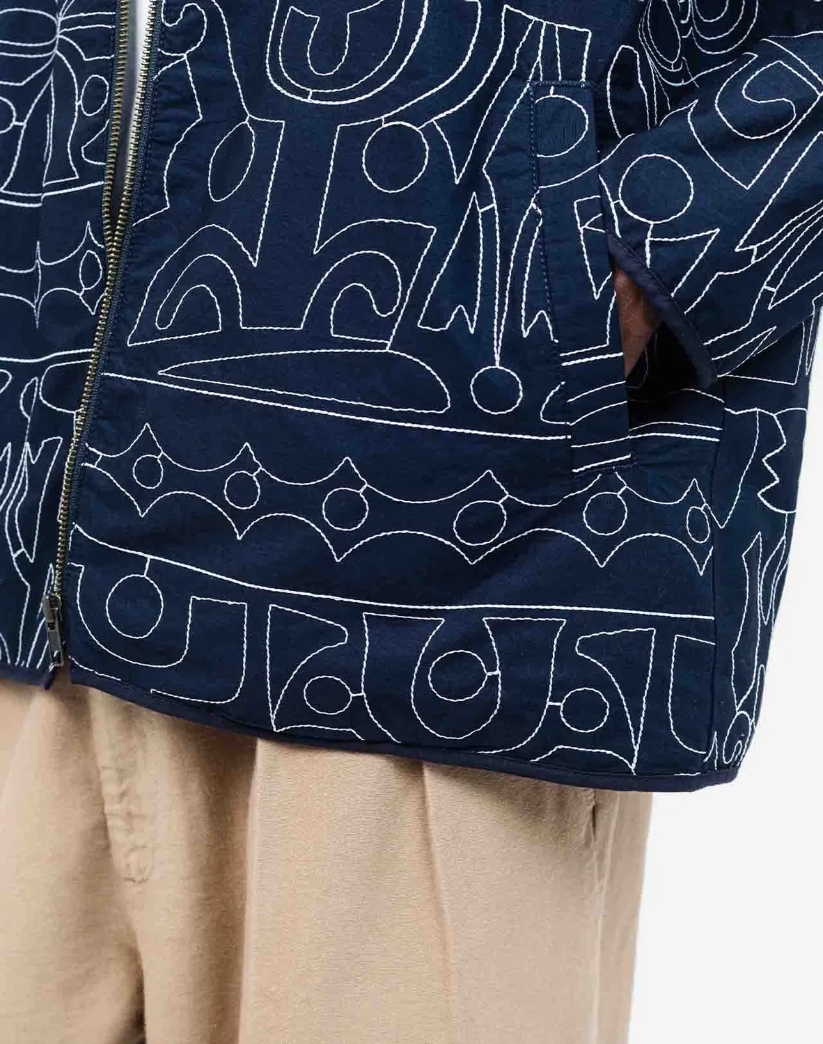 OLOW Ostara Palang veste bleu nuit brodée