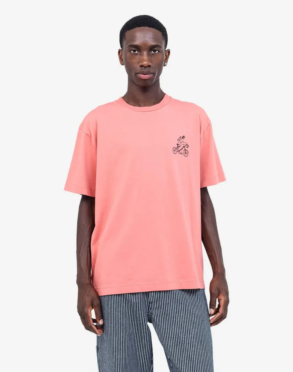 OLOW Citizen t-shirt ample rose minéral coton bio