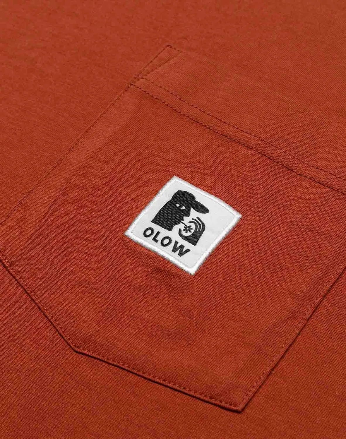 Olow Japo t-shirt rouille ample poche coton bio