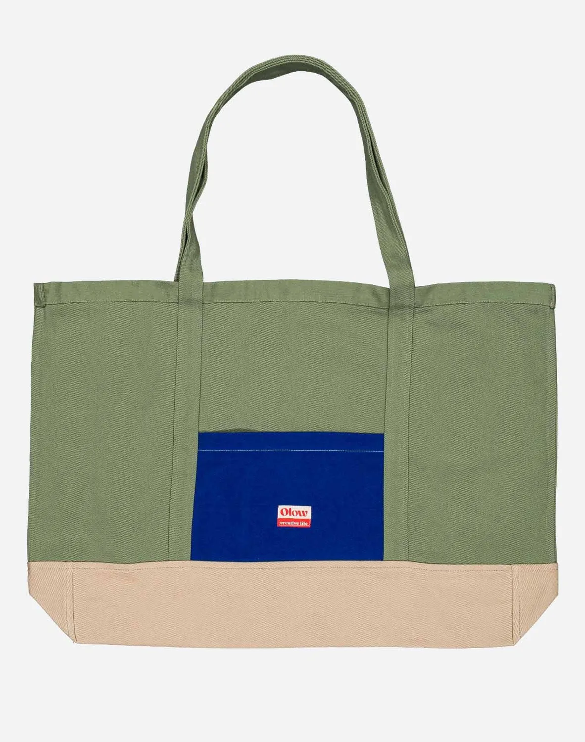 OLOW cabas tricolore grand coton bio