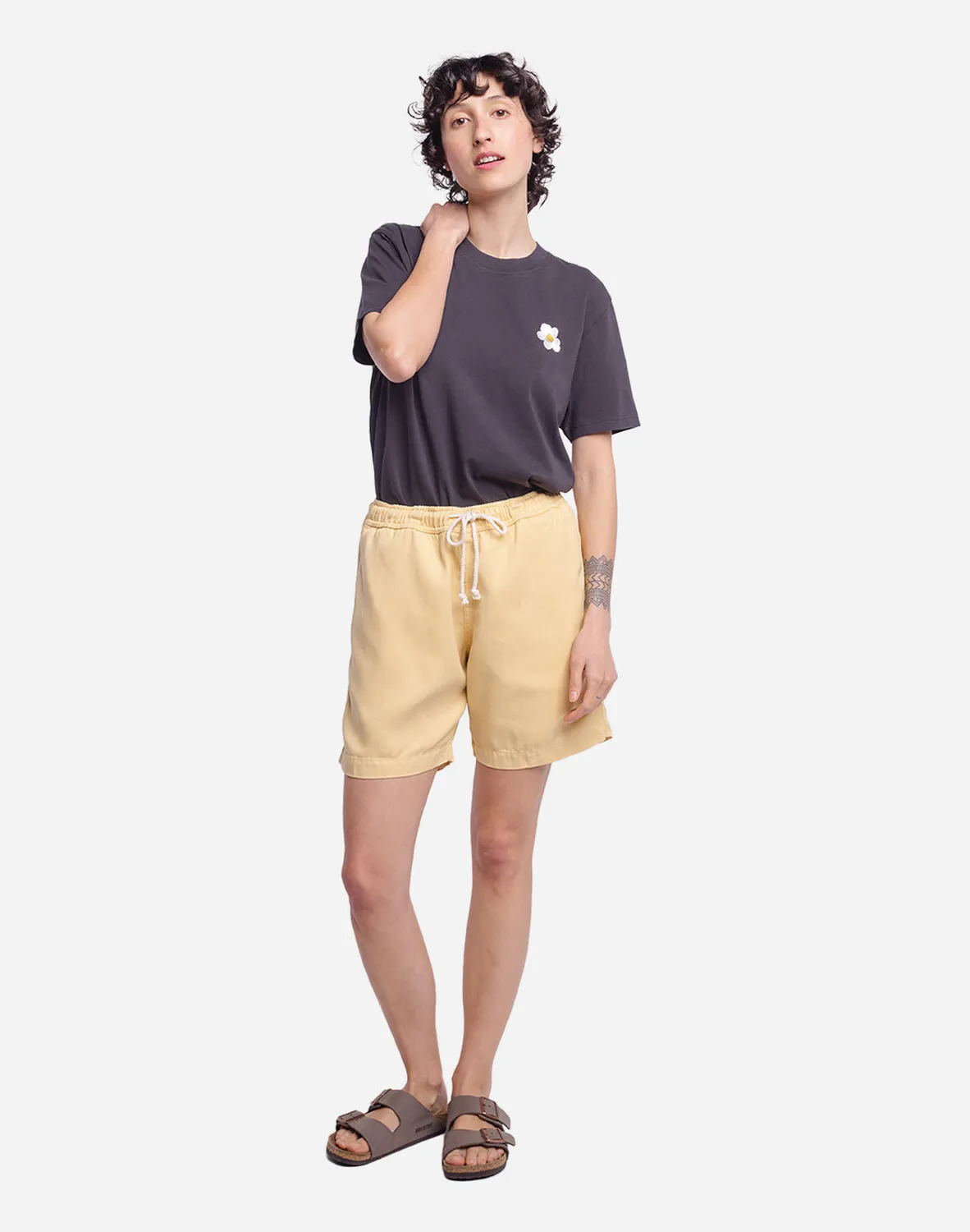 OLOW Bodhi short Tencel jaune pastel cordon