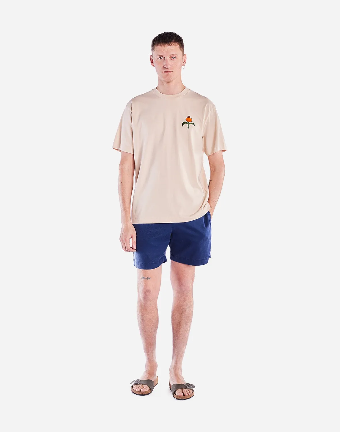 Olow Poppies t-shirt ample crème coton