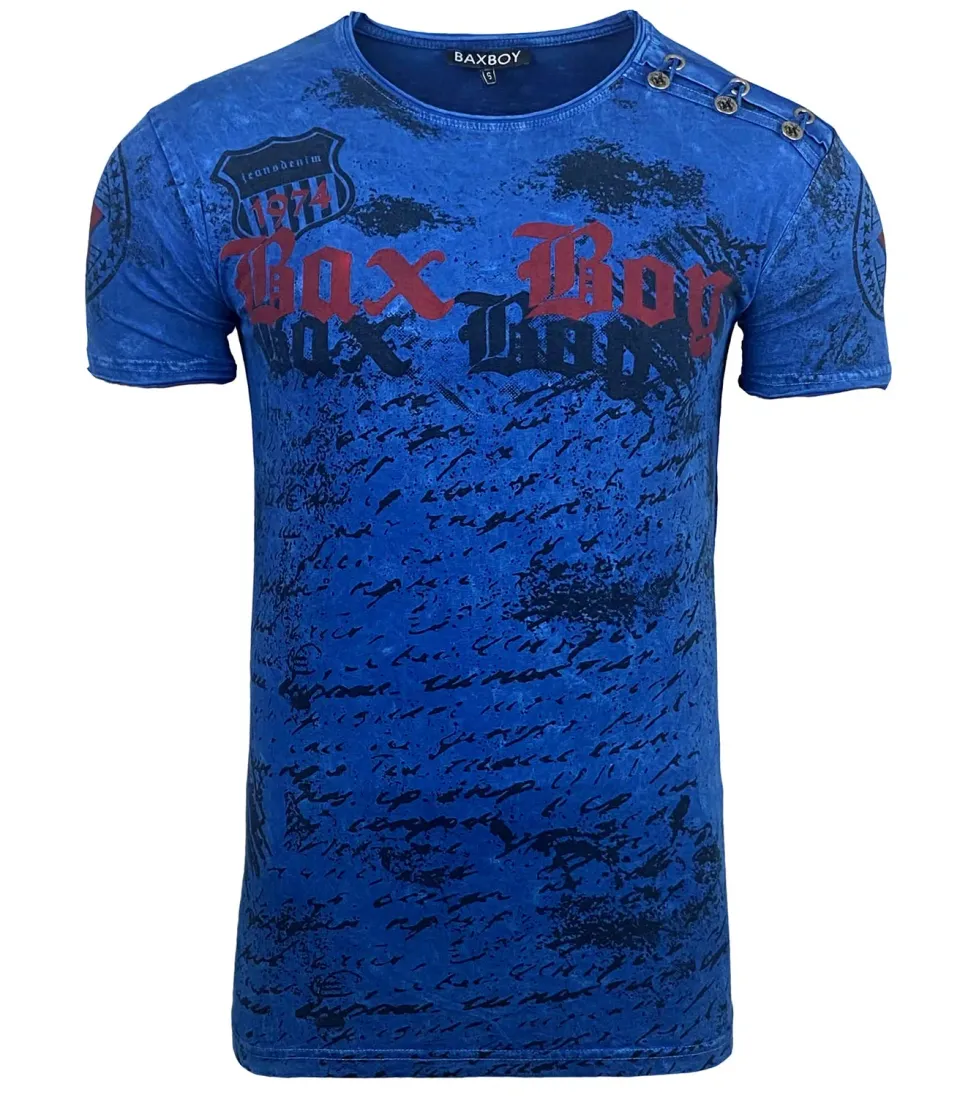 Subliminal Mode BX102 t-shirt coton bleu délavé vintage