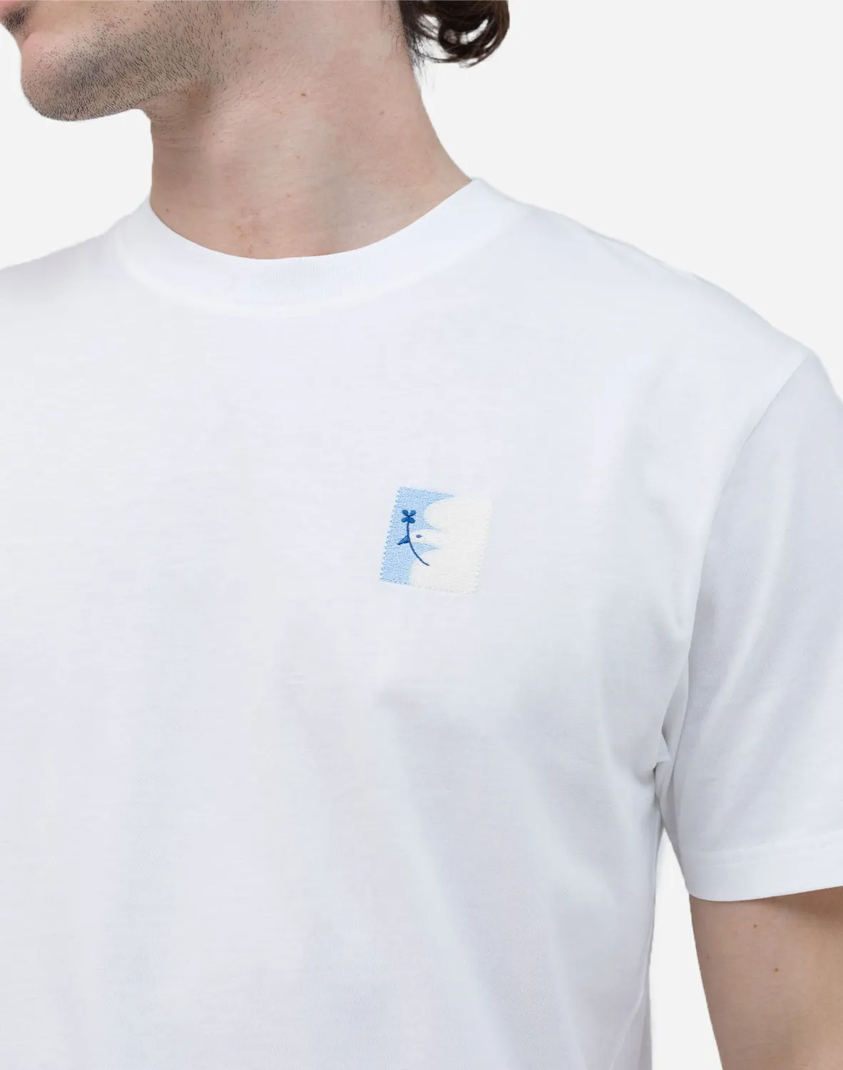 OLOW Good Time t-shirt écru coton bio brodé
