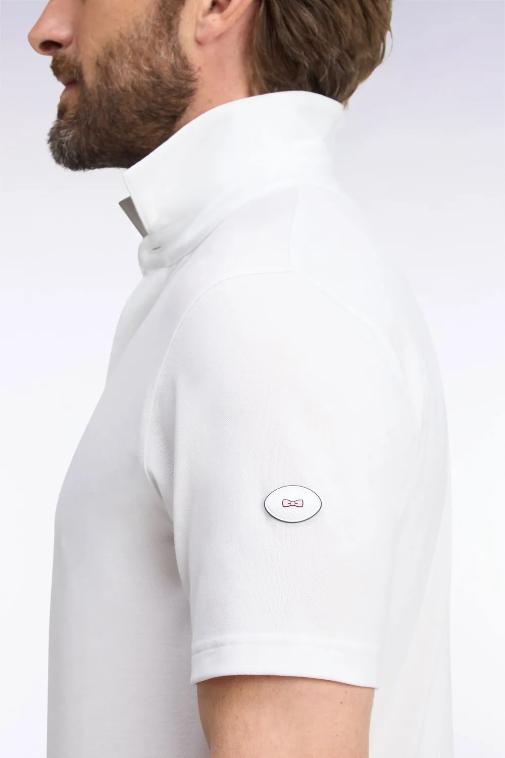 Eden Park polo golf blanc coton Pima homme droit
