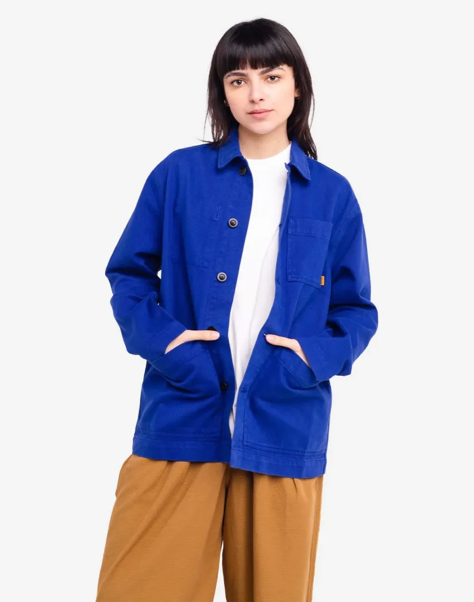 Olow Chucalescu veste bleu roi serge coton
