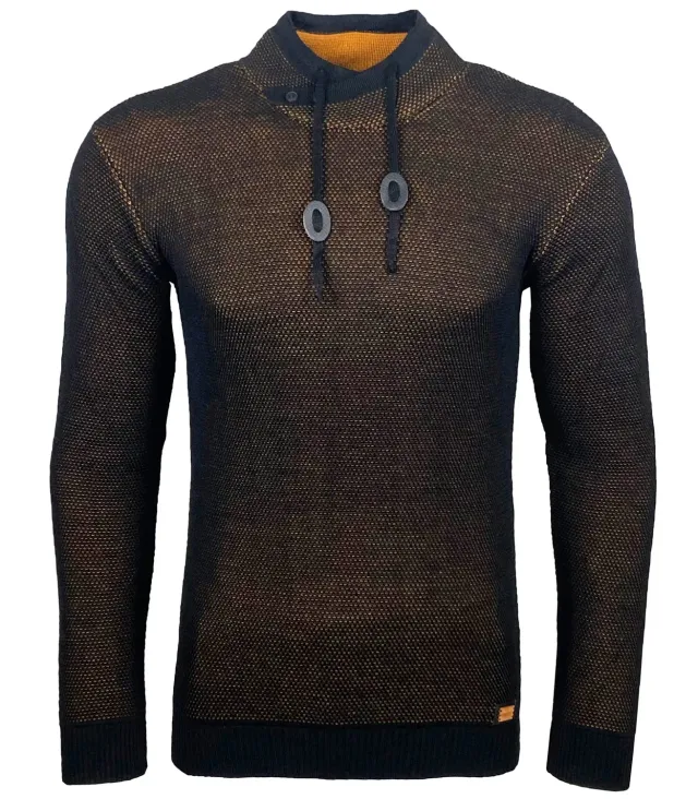 Subliminal Mode BX52276 pull homme col châle maille hiver