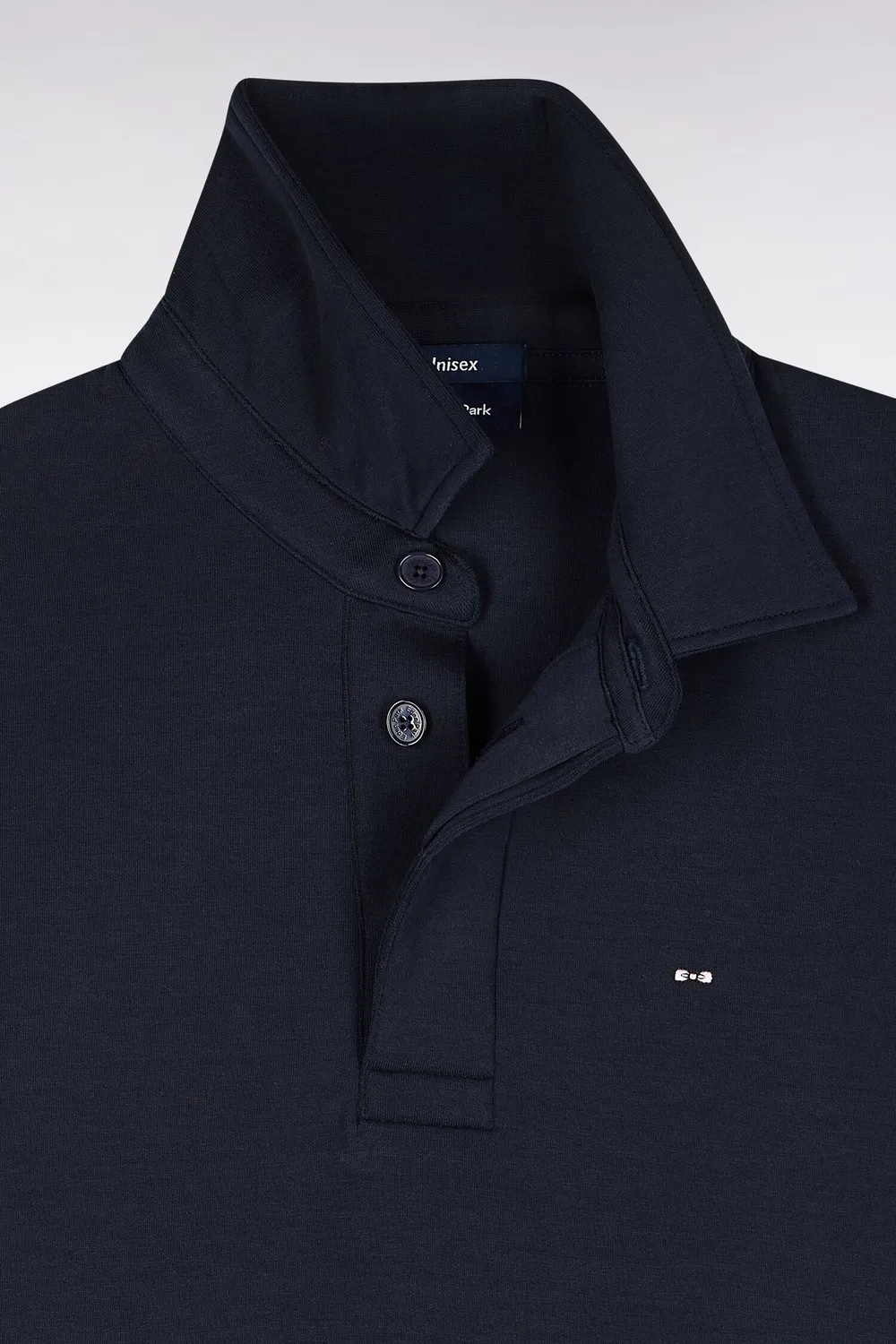 Eden Park sweatshirt col maillot coton marine unisexe
