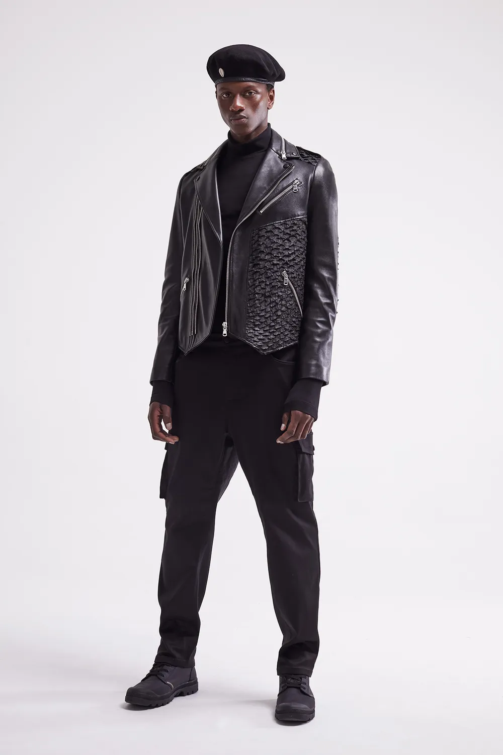 French Deal Perfect veste cuir agneau perche du Nil