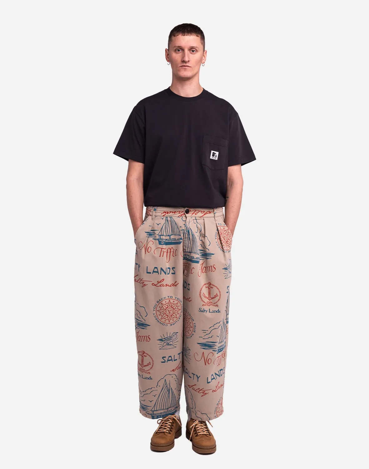 Olow Cargeot Urville pantalon beige serge coton