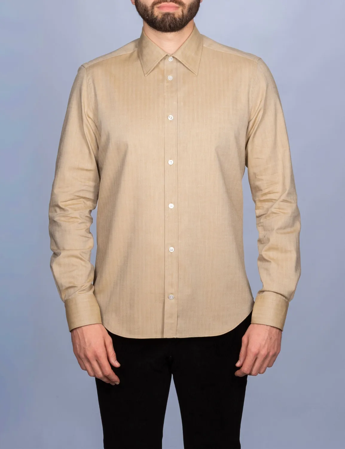 La Chemise Française Chevrons Mordorée chemise homme twill