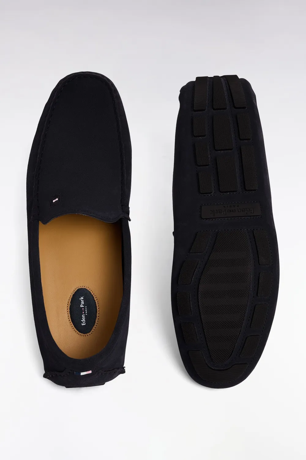 Eden Park mocassins cuir suédé bleu marine homme