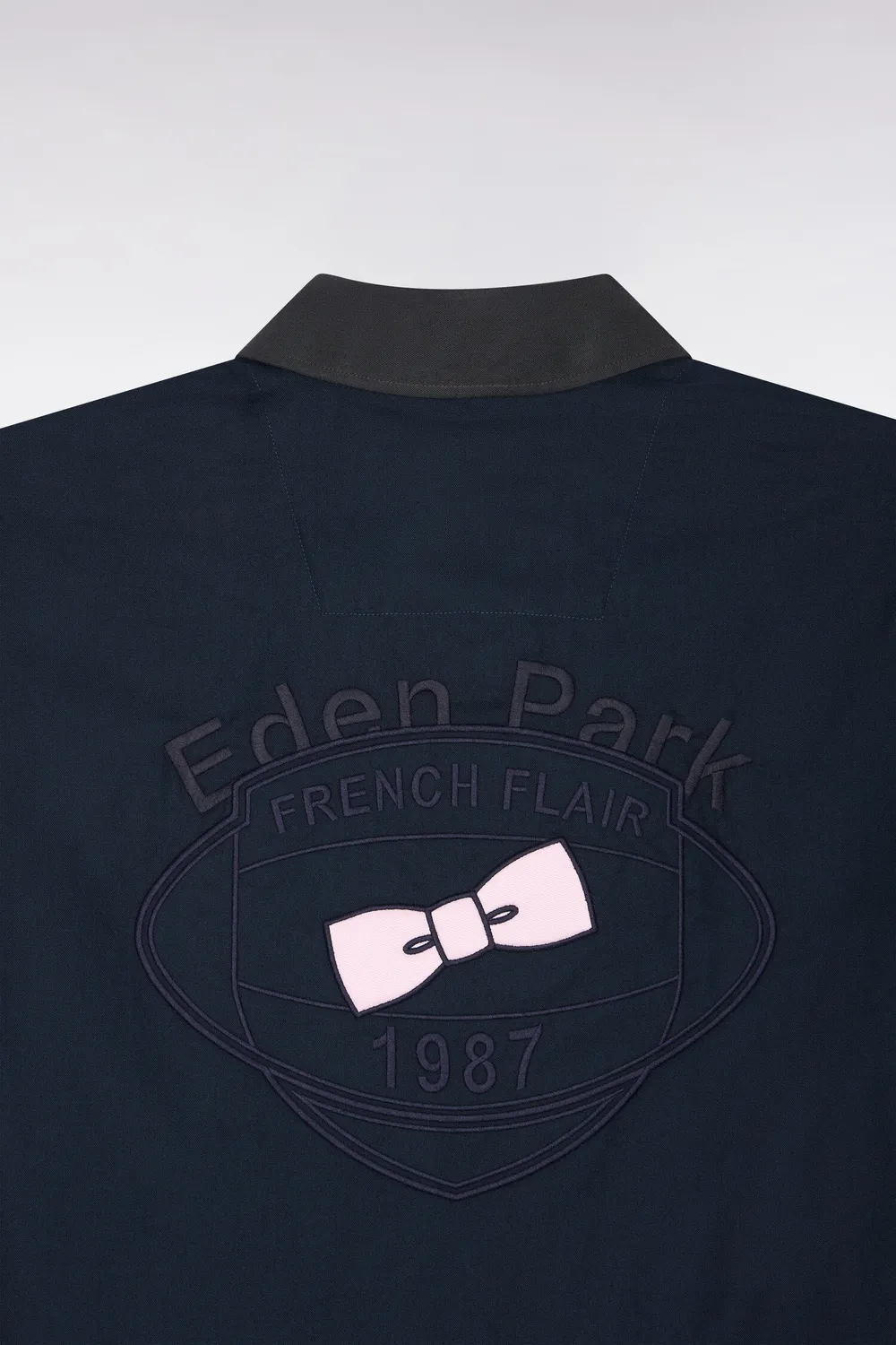 Eden Park chemise oxford bicolore kaki coupe droite