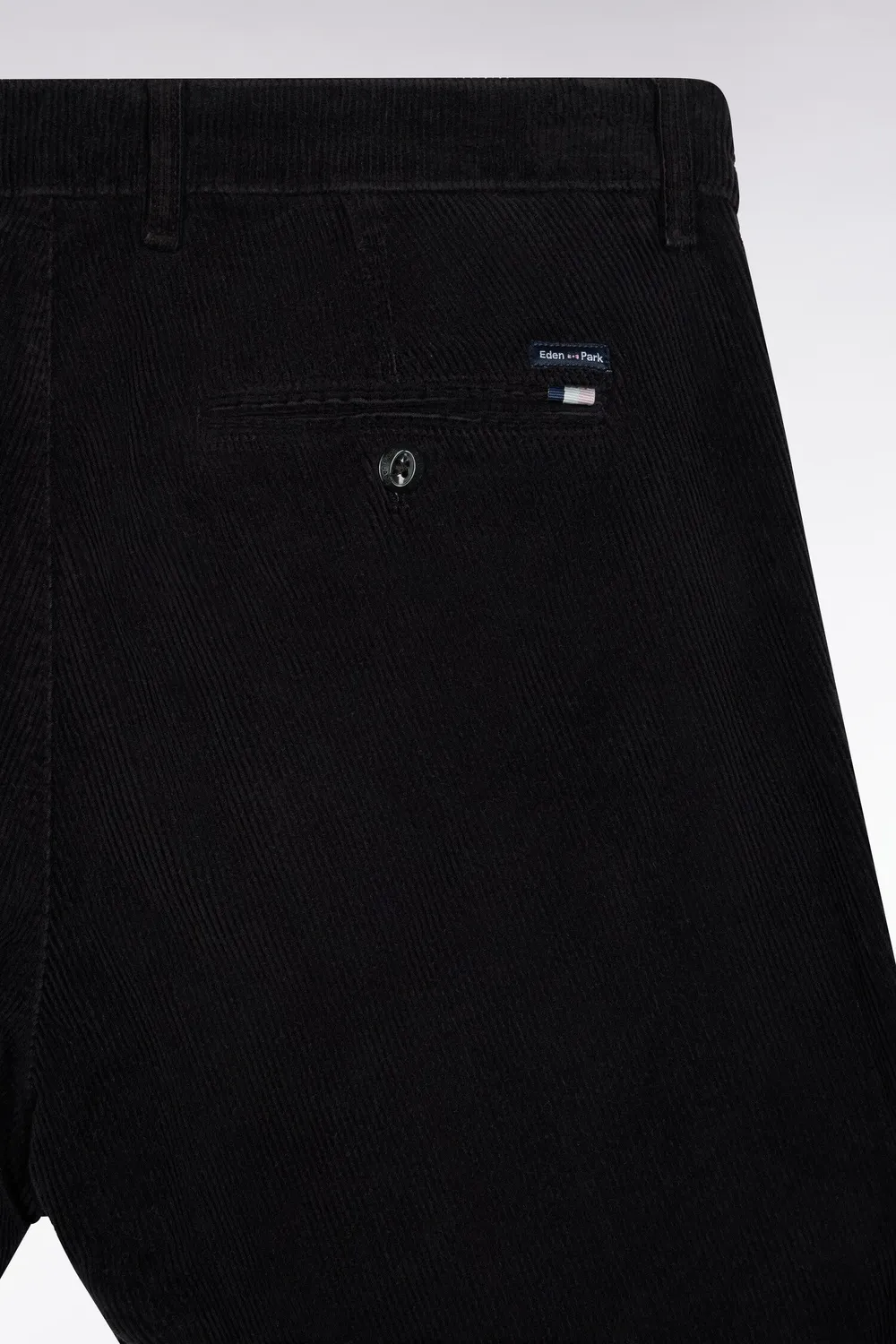 Eden Park chino regular noir velours côtelé sans plis