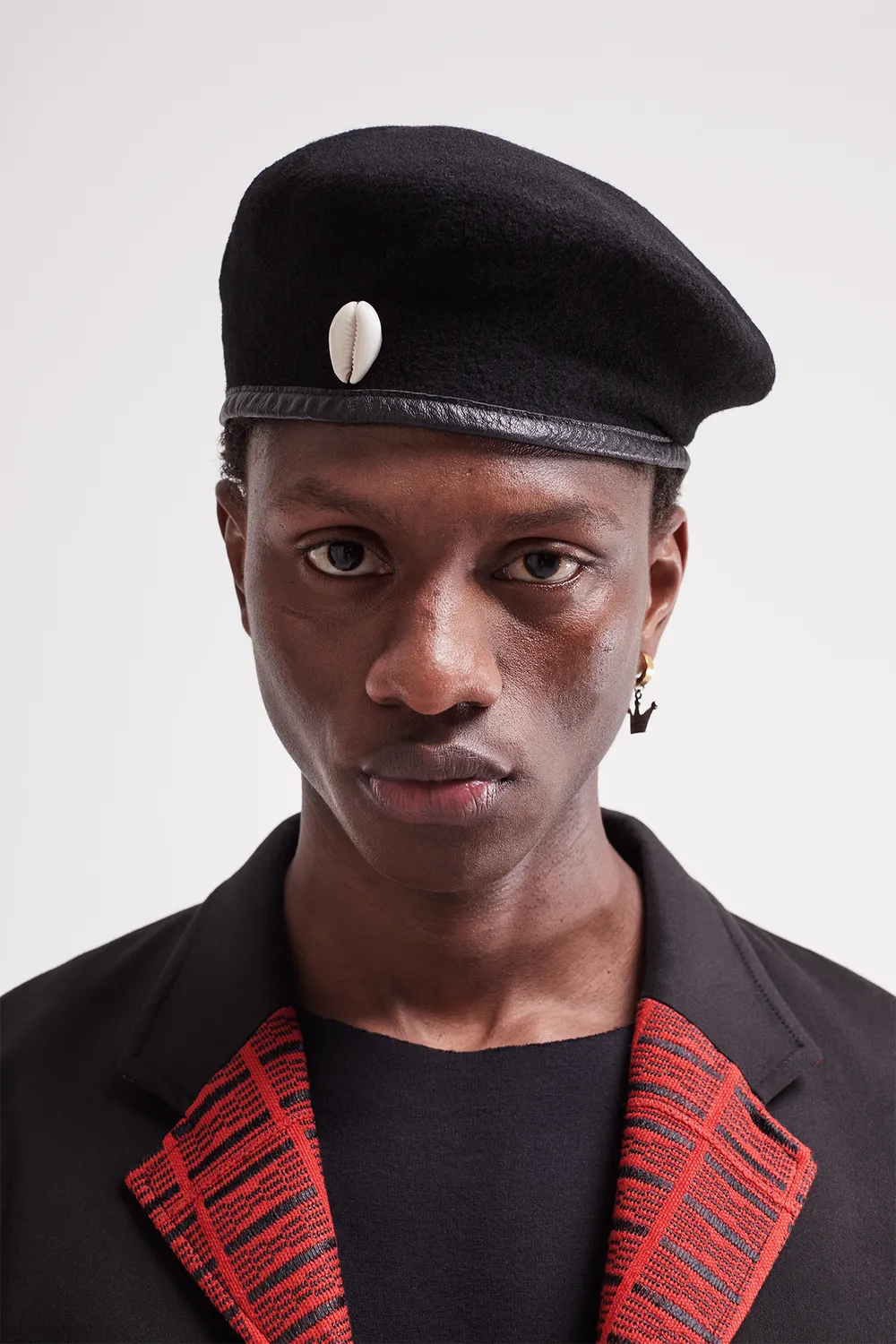 FRENCH DEAL Évolution veste coton noir pagne Baoulé
