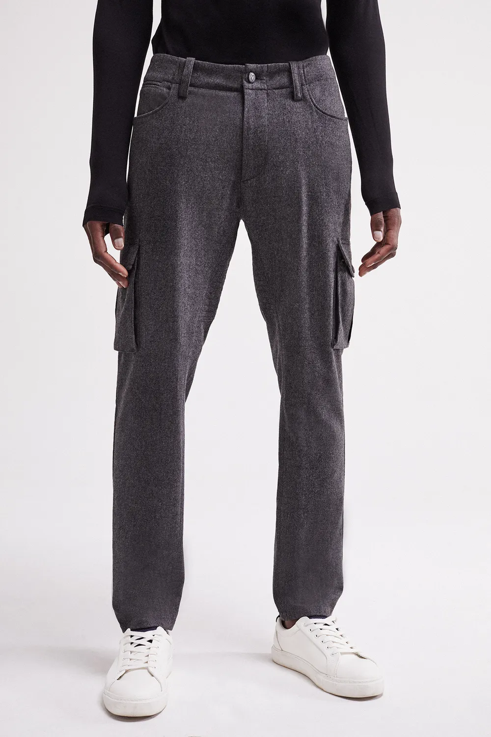 French Deal Cargo pantalon laine chèvre velours