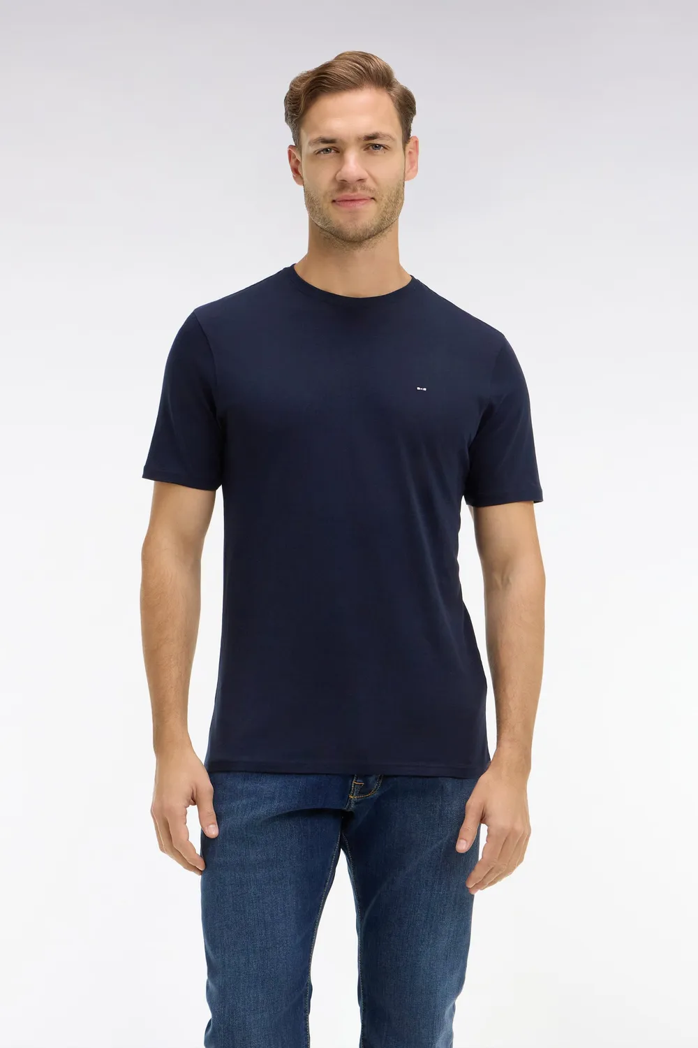 Eden Park t-shirt manches courtes bleu marine coton Pima