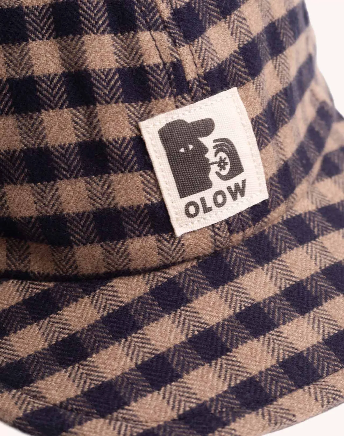 OLOW Wick casquette marron bleu carreaux