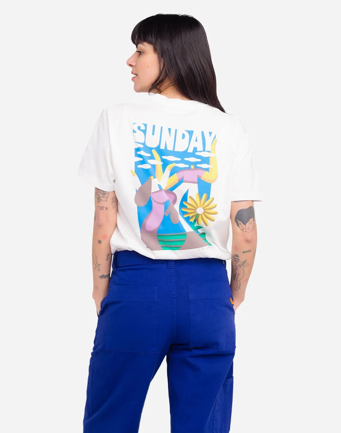 Olow Sunday t-shirt droit écru coton bio