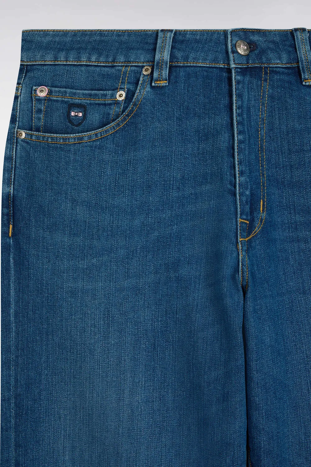 Eden Park jean denim stretch bleu stone bleach regular homme