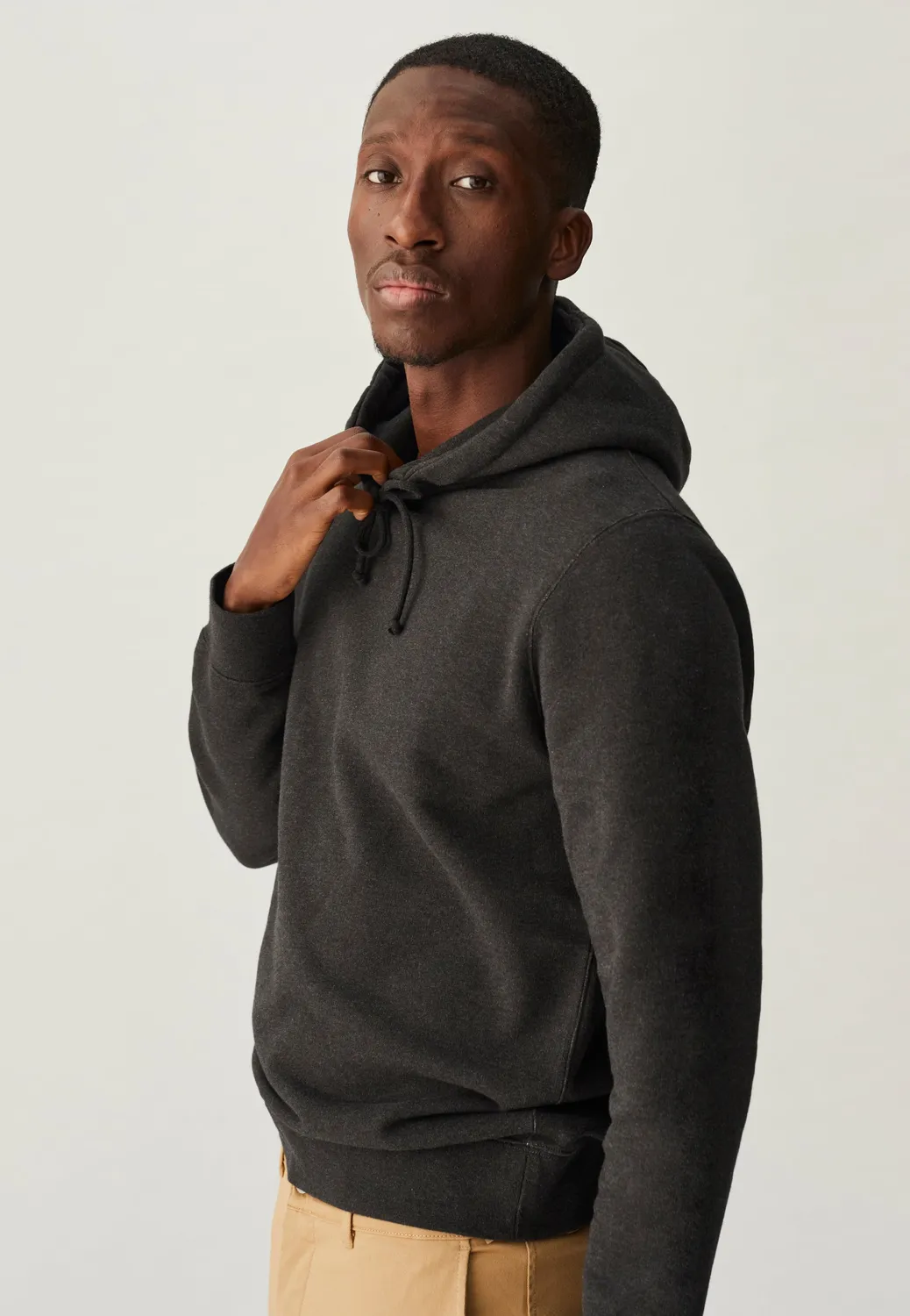Loom sweat à capuche sweat-shirt coton bio kaki