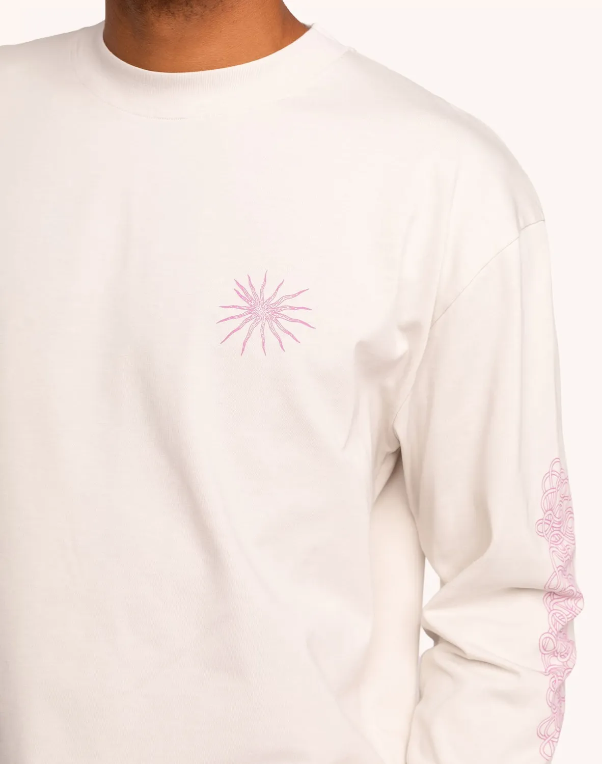 Olow Interconnexion t-shirt manches longues gris perle coton bio