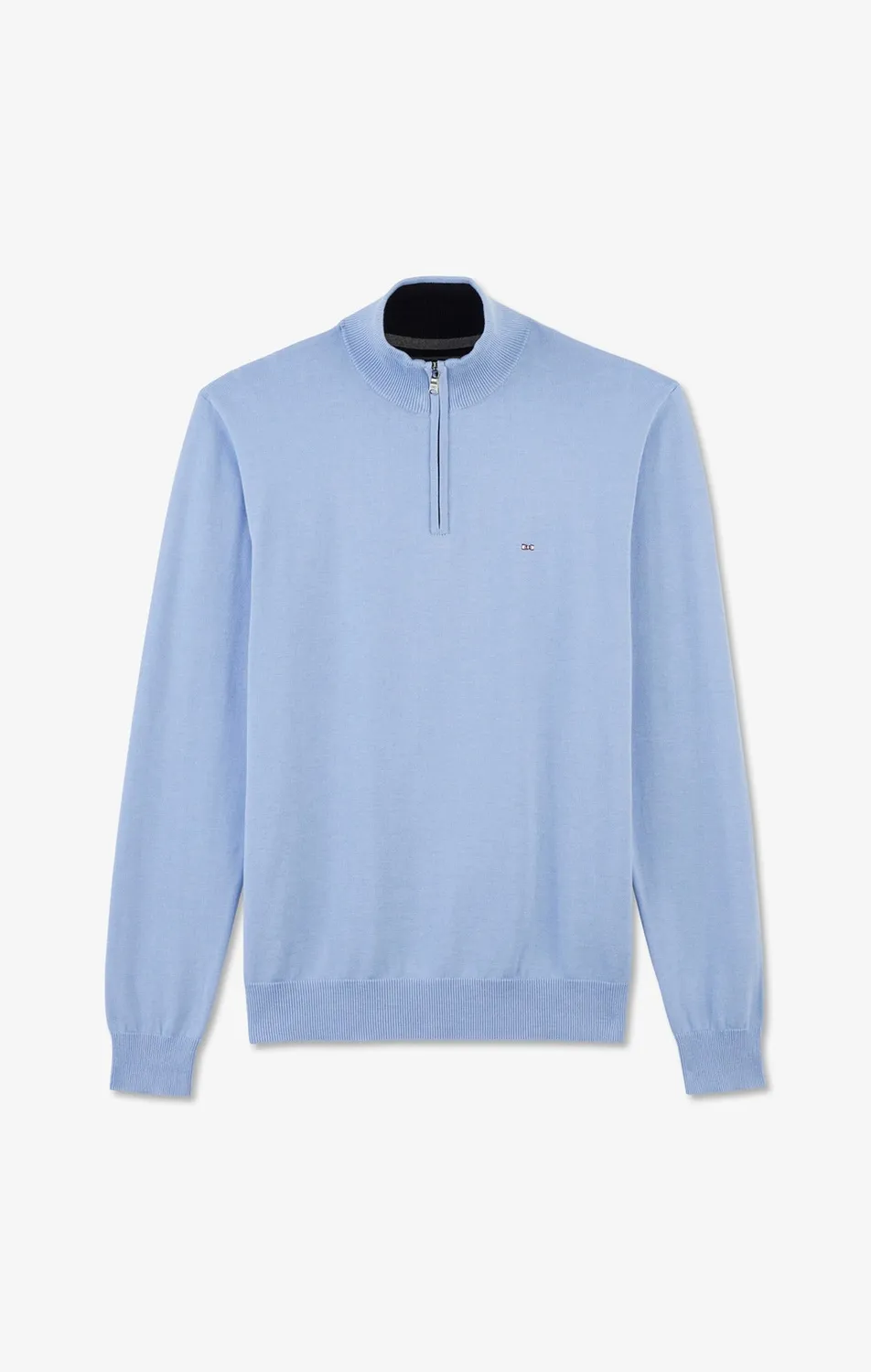 Eden Park pull col camionneur bleu coton homme