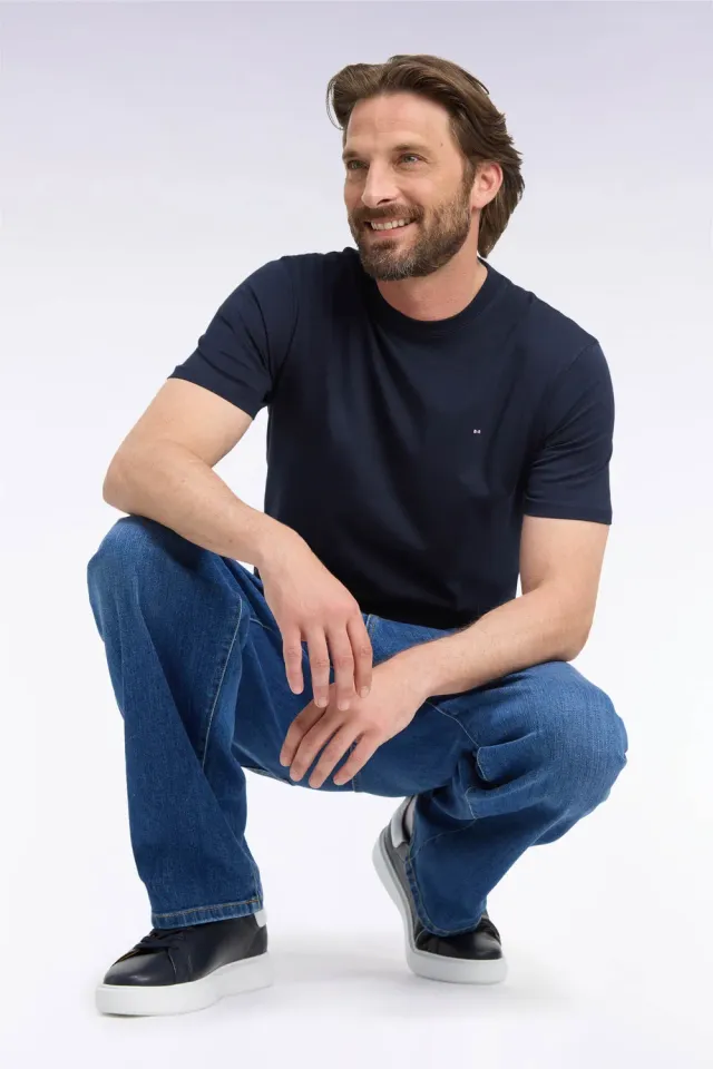 Eden Park T-shirt coton Pima marine homme nœud papillon