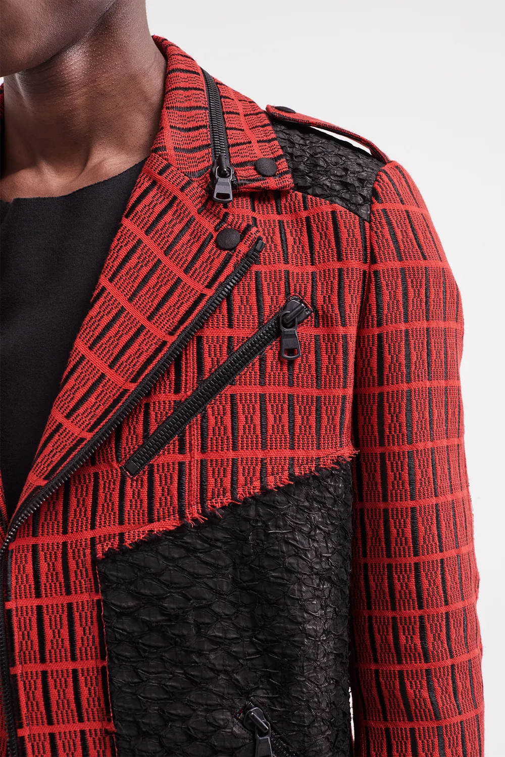 French Deal Perfect Comoé veste coton pagne baoulé